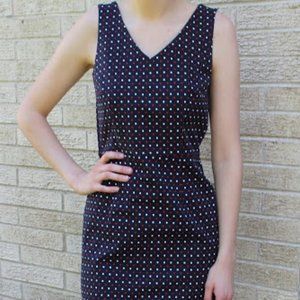 Tommy Hilfiger patterned formal dress navy blue